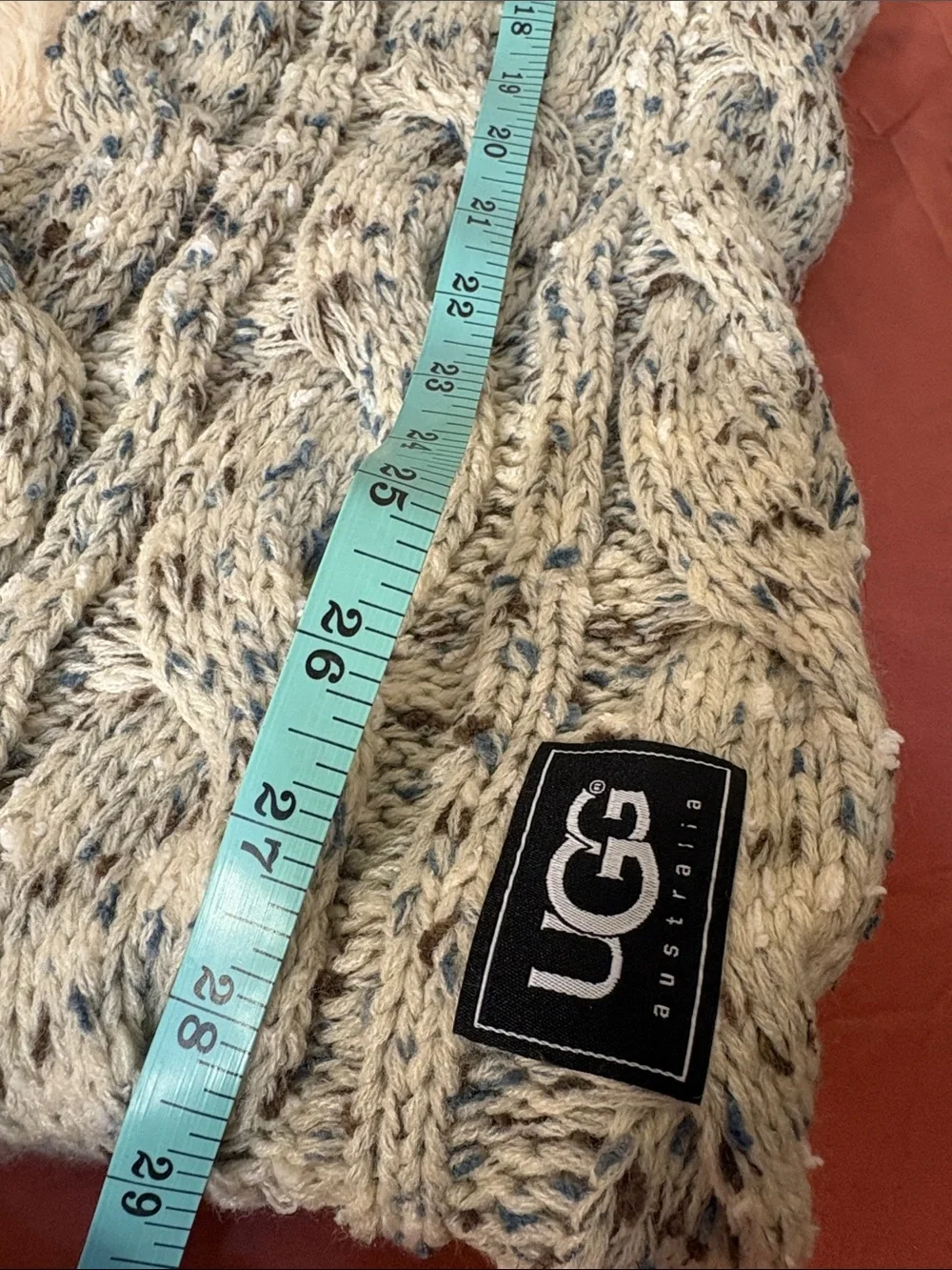 UGG - Cozy Knit and Sherpa Infinity Scarf - Cream and Heather Gray